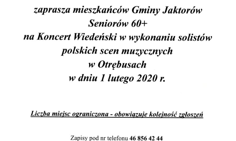 Zaproszenie na Koncert Wiedeński