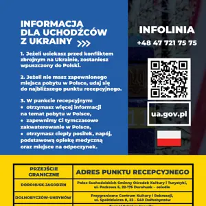 Informacja dla uchodźców z Ukrainy - jęz. POLSKI