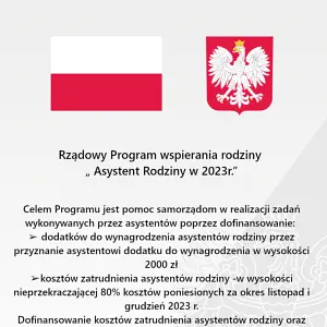 Rządowy Program wspierania rodziny – „Asystent Rodziny w 2023 r.” | zdj. 1